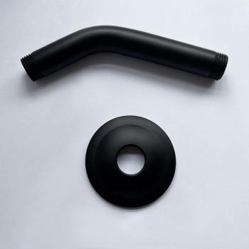 Shower Arm with Flange, 1/2 NPT Tapered Threads, Rain Shower Head Arm, Wall Mount Shower Extension Arm